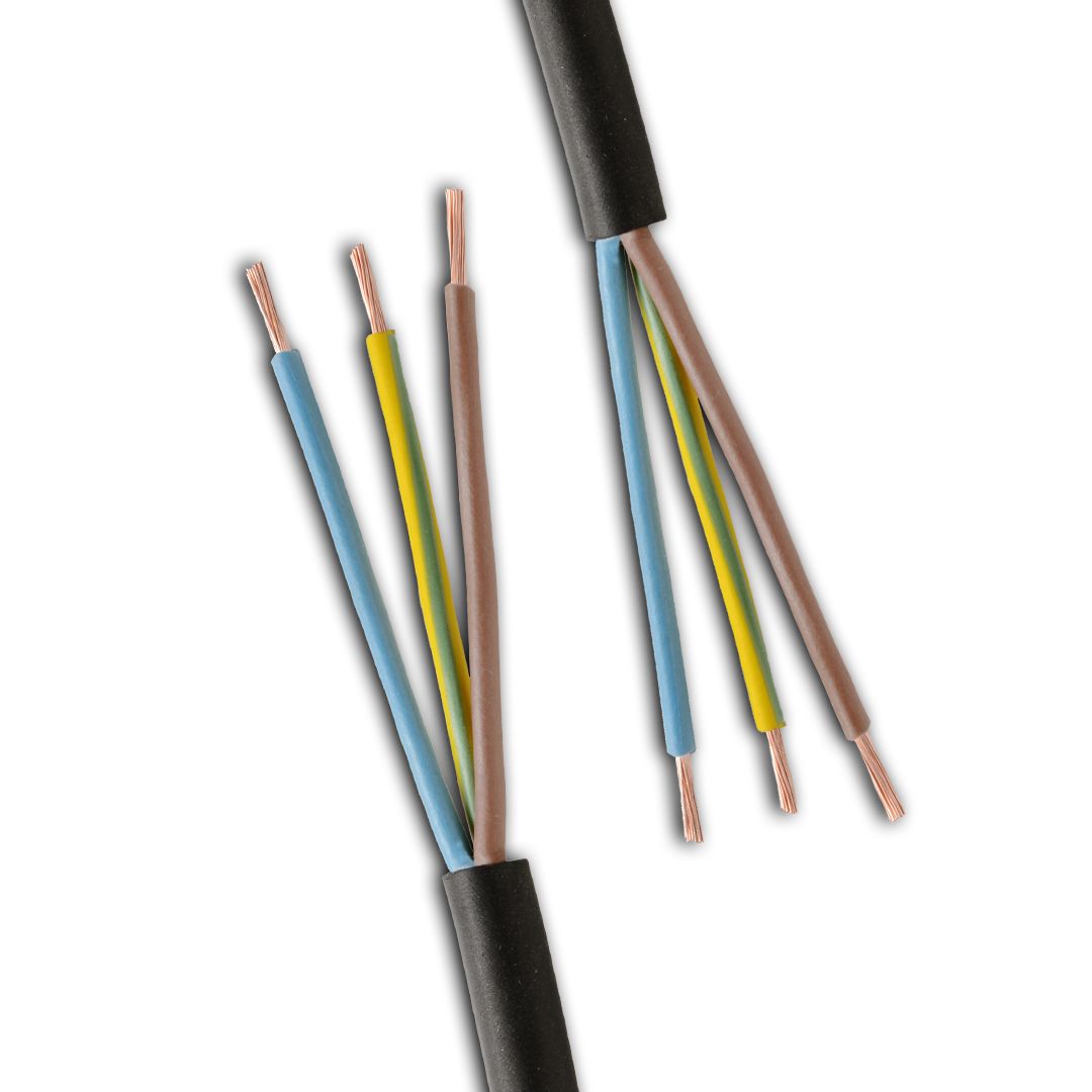 H05RR-F is a light duty flexible rubber cable