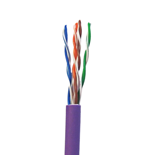 CAT 5 enhanced UTP LSOH violet is a 4 pair, unscreened ethernet cable