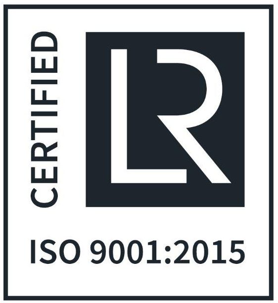 Certified LR ISO 9001:2015 British Standard logo