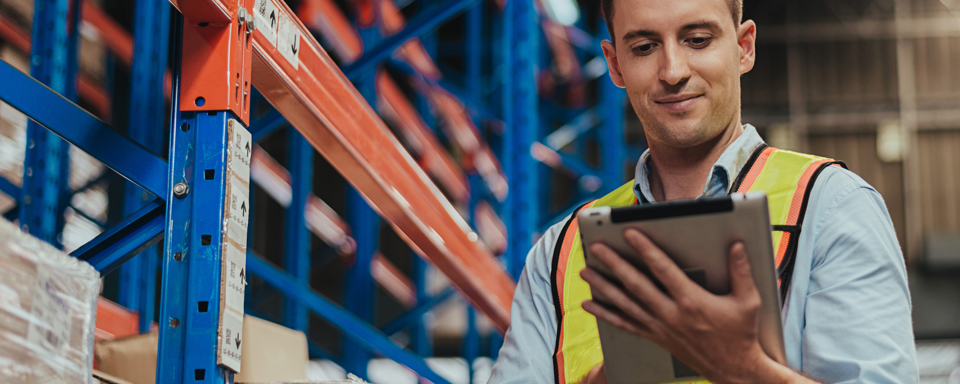 Checking goods in the warehouse