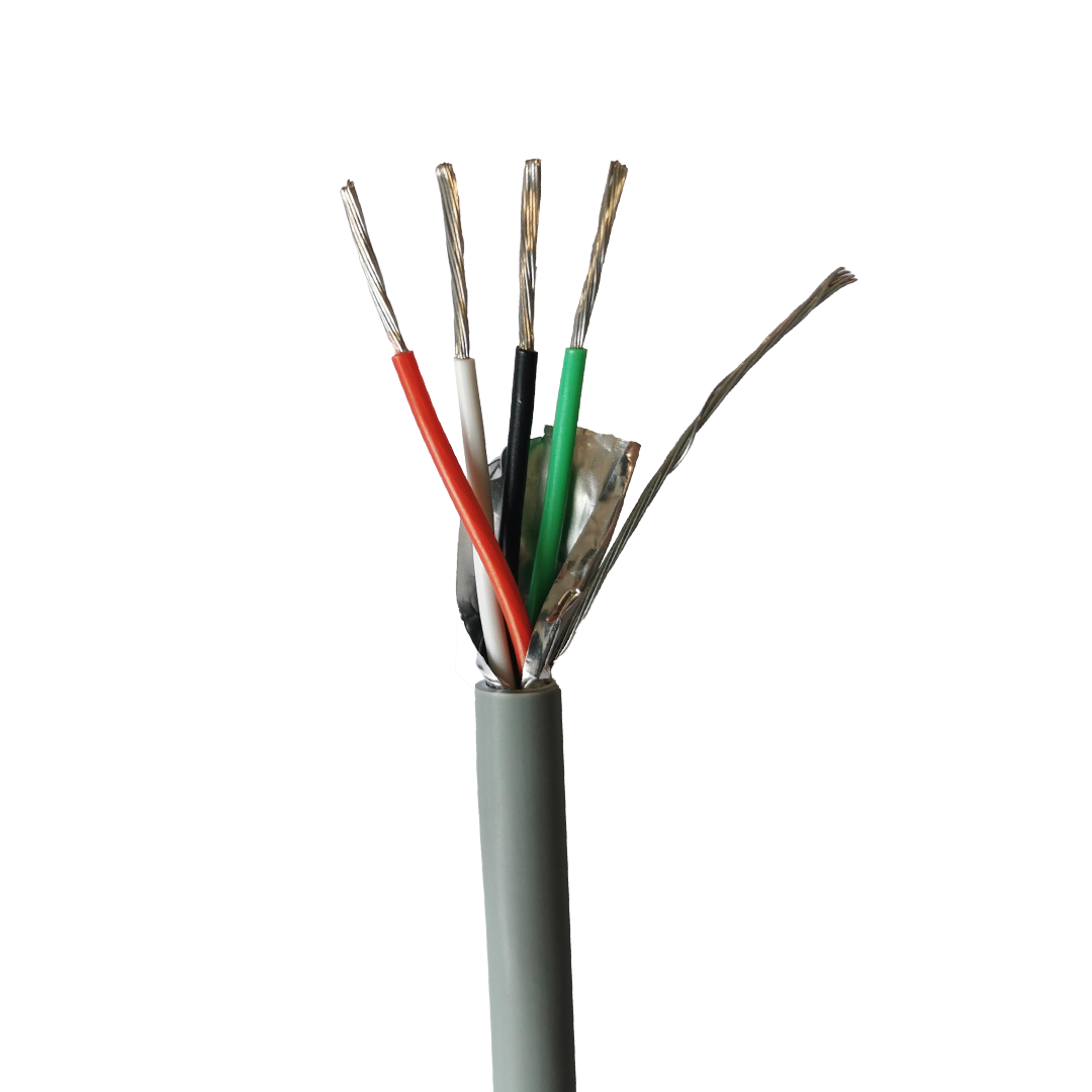 As Type 9418 LSOH 600V is a 18 AWG (0.79mm) 4 core cable with an overall screen and a grey UV resistant LSOH sheath.