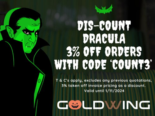 discount flyer with count Dracula on it